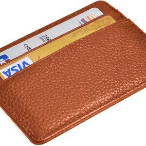 Credit Card Holder Slim Wallet Leather Minimalist Wallet with ID Window